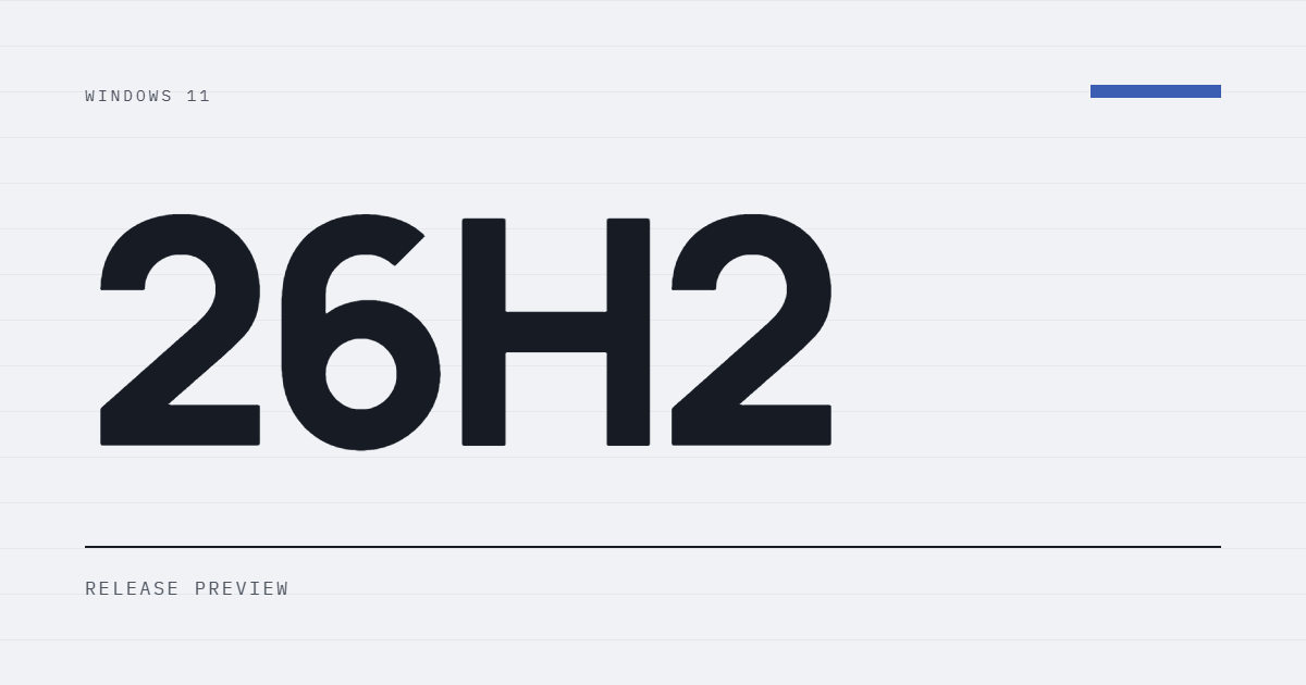 AI-ілюстрація: Windows 11 26H2 — Release Preview.