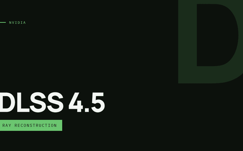 AI-ілюстрація: NVIDIA DLSS 4.5 — Ray Reconstruction.