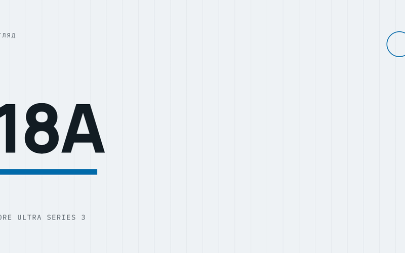 AI-ілюстрація: Intel 18A — Core Ultra Series 3.
